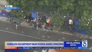 Hollywood homeless encampment endangers students, parents say