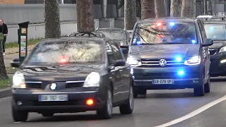 l'impressionnant convoi du president Emmanuel Macron