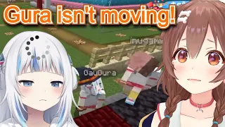 Korone Gets Worried When Gura Stopped Moving During the Hololive Sports Festival