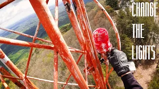 Tower Climbing | Changing a Light Bulb On The Top of a Mountain