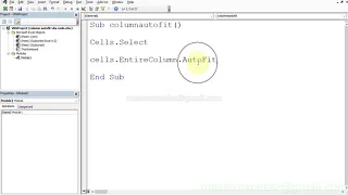 Autofit column width in excel using vba | Simple VBA code