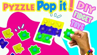 Необычный Поп ит Пазл 😍 Как сделать Антистресс Pop it пупырку своими руками. Diy fidget toys puzzle