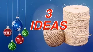 3 Ideas of DIY Christmas Decorations from Jute Art and Craft Handicraft