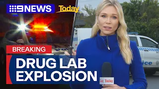 Alleged drug lab explodes in Chester Hill, Sydney | 9 News Australia