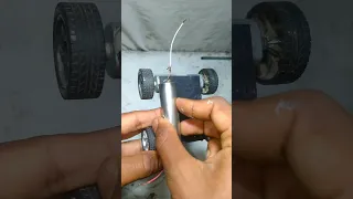 We made four motor battery and switch used small mini DIY car.    #shorts  #minicar