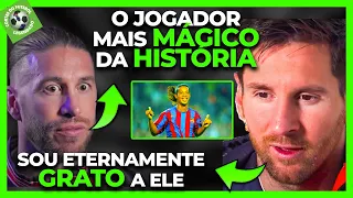 MESSI E SERGIO RAMOS ENCHEM RONALDINHO GAÚCHO DE ELOGIOS | ENTREVISTA LEGENDADO