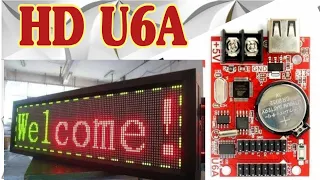 HD-U6A single color led display control card | P10 led board software | Haidu diy p10 led