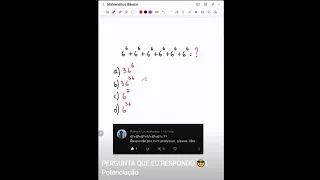 PERGUNTA QUE EU RESPONDO 😎| Potenciação