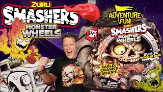 Zuru Smashers Monster Wheels Over 25 Monster Truck Surprises! Dino Drifter AdventureFun Toy review!
