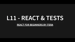 React, Jest та Тестування.