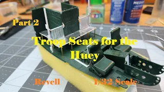 UH-1D Huey Gunship, Part 2, Scratch Building Troop Seats