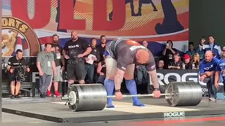 Hafthor Bjornsson 1045lbs/474kg Elephant Bar Deadlift World Record