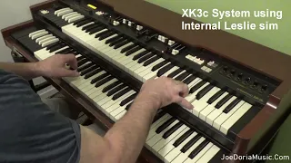 Hammond XK3c System using Internal Leslie sim