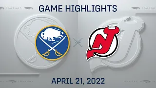 NHL Highlights | Sabres vs. Devils - Apr. 21, 2022