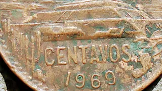 Moneda De 20 Centavos Teotihuacan Año 1969 México MX Valiosa