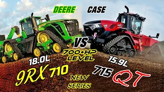 Deere 9RX 710 VS Case 715 Quadtrac - [Comparison on all levels at 700+Hp] Which is stronger? HD 2024