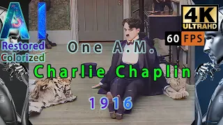 [AI-Restored, 4K] Charlie Chaplin - One A. M. (1916) | DataGeekHub