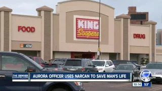 Aurora police officer saves 23-year-old man's life after overdose in supermarket bathroom