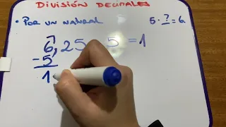 Matemática - División de Decimales - Sexto Básico