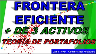 Frontera Eficiente con tres activos o más. Frontera con mas de 2 activos. Teoría de Portafolios