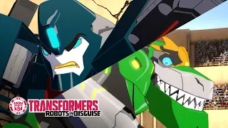 Grimlock vs. Groundpounder  | Transformers: Robots in Disguise Season 1 | Transformers Official