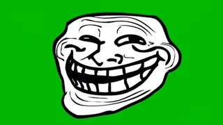 Gülmekten öksüren troll face green screen