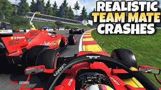 F1 REALISTIC TEAM MATE CRASHES #7