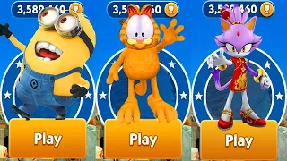 Minion Rush vs Garfield Rush vs Sonic Dash Gameplay