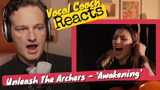 Vocal Coach REACTS - Unleash the Archers 'Awakening'