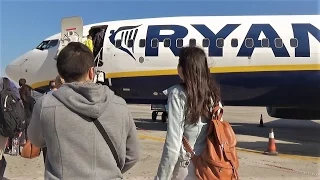 RYANAIR B737-800 Full Flight RHO-ATH | GoPro Engine View | Boarding to Landing!