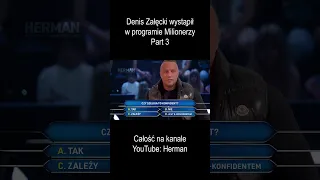 DENIS ZAŁĘCKI WYSTĄPIŁ W PROGRAMIE MILIONERZY PART 3