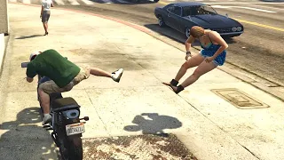 GTA 5 FUNNY MOMENTS BIKE KICK COMPILATION #42