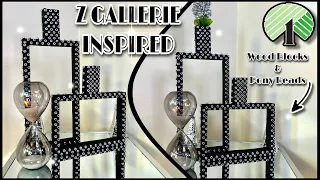 Here Is What You Can Do With WOOD BLOCKS and BEADS | Dollar Tree DIY-Z GALLERIE INSPIRED