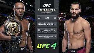 UFC 4 - Kamaru Usman vs Jorge Masvidal! CPU vs CPU! Legendary Difficultly!