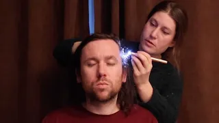 [ASMR] Scalp Check & Deep Treatment with Haircut with Sleep Inducing Sounds, Massage, Trimming