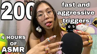 ASMR | 200 Fast and Aggressive Triggers: Personal Attention, Mouth Sounds, and Much More!!! (200k!)
