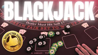 VERY LUCKY HOLES IN FELT! #blackjack