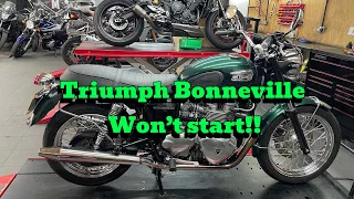 Triumph Bonneville that won’t start!! I found the problem. It’s a quick video but not a short 😉