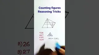 SSC CGL Question| Counting figures Reasoning| Triangle Counting Reasoning| #shorts