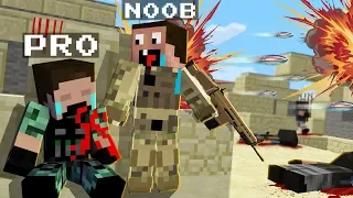 THE REAL WAR in MINECRAFT! NOOB vs PRO! Challenge in Minecraft Animation!