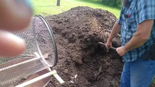 My homemade compost sifter.