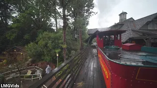 [2020] Disneyland Railroad in the Rain - Front View: Full Circle Tour POV | Disneyland, California |