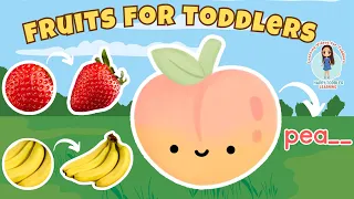 Learn FRUITS and VEGETABLES for Toddlers | Spelling for Kids | First Words for Babies | English