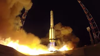 Старт ракеты «Протон-М» с военным спутником. Байконур 17.08.2017