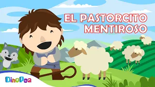 El pastorcito mentiroso👦🐑🐺 |Fábulas de Esopo | Cuentos para niños | DinoPeq 🦖