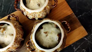 ДЕРУНИ в горщику з М'ясом та Грибами DERUNY Potato pancakes in a pot with meat and mushrooms