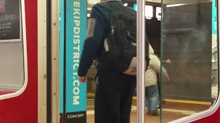 Funny TTC fight on the subway, lady punches old man and runs