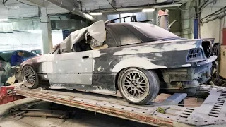 свежий весенний цвет на старый кабриолет. bmw e36 cabrio