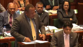 Fijian Minister for Agriculture, Hon. Inia Seruiratu's speech on 2016 Budget