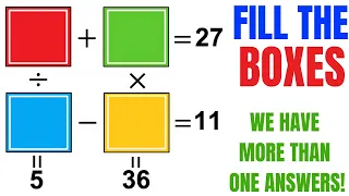 Learn how to fill the Boxes with the right values | Fun Puzzle | Math Olympiad Training